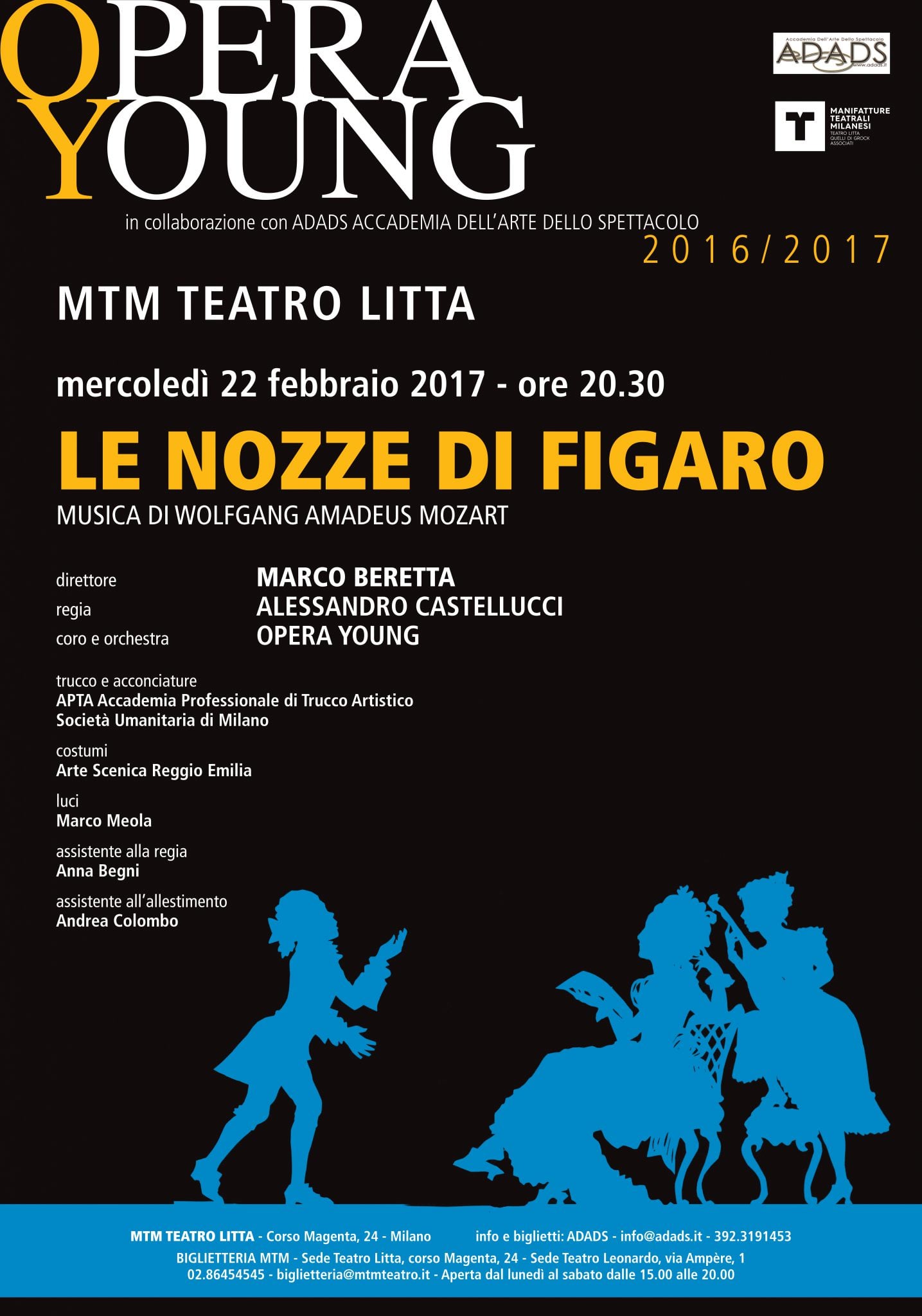 MILANO: le nozze di Figaro - Teatro Litta - 22 febbraio 2017