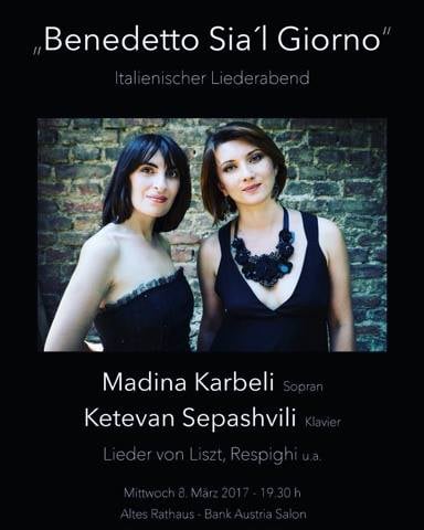 "Benedetto sia'l giorno"   Italian chamber music in Vienna 08 march 2017