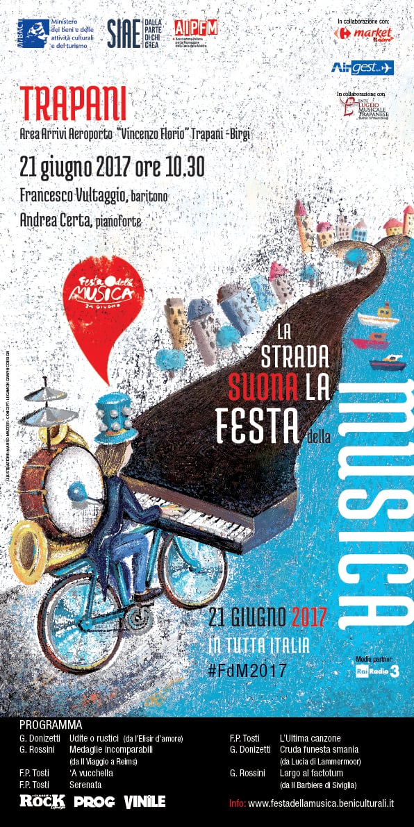 Aeroporto Civile di Trapani Birgi: “La Festa della Musica”- 21 giugno, alle ore 10:30