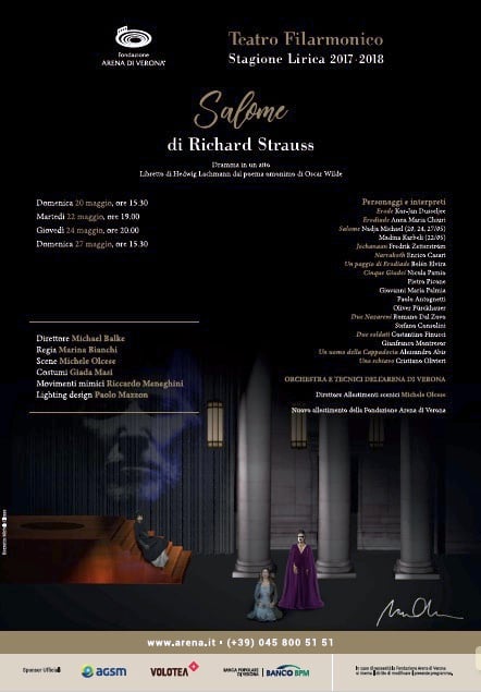 VERONA: Salome - dal 20 al 27 maggio 2018