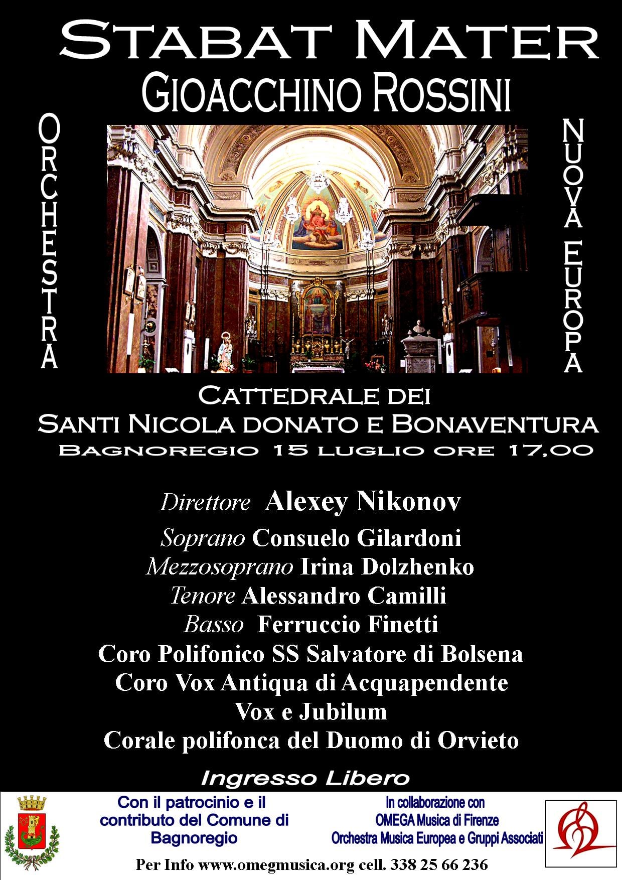 BAGNOREGIO: Stabat Mater di Gioacchino Rossini, 15 luglio 2018
