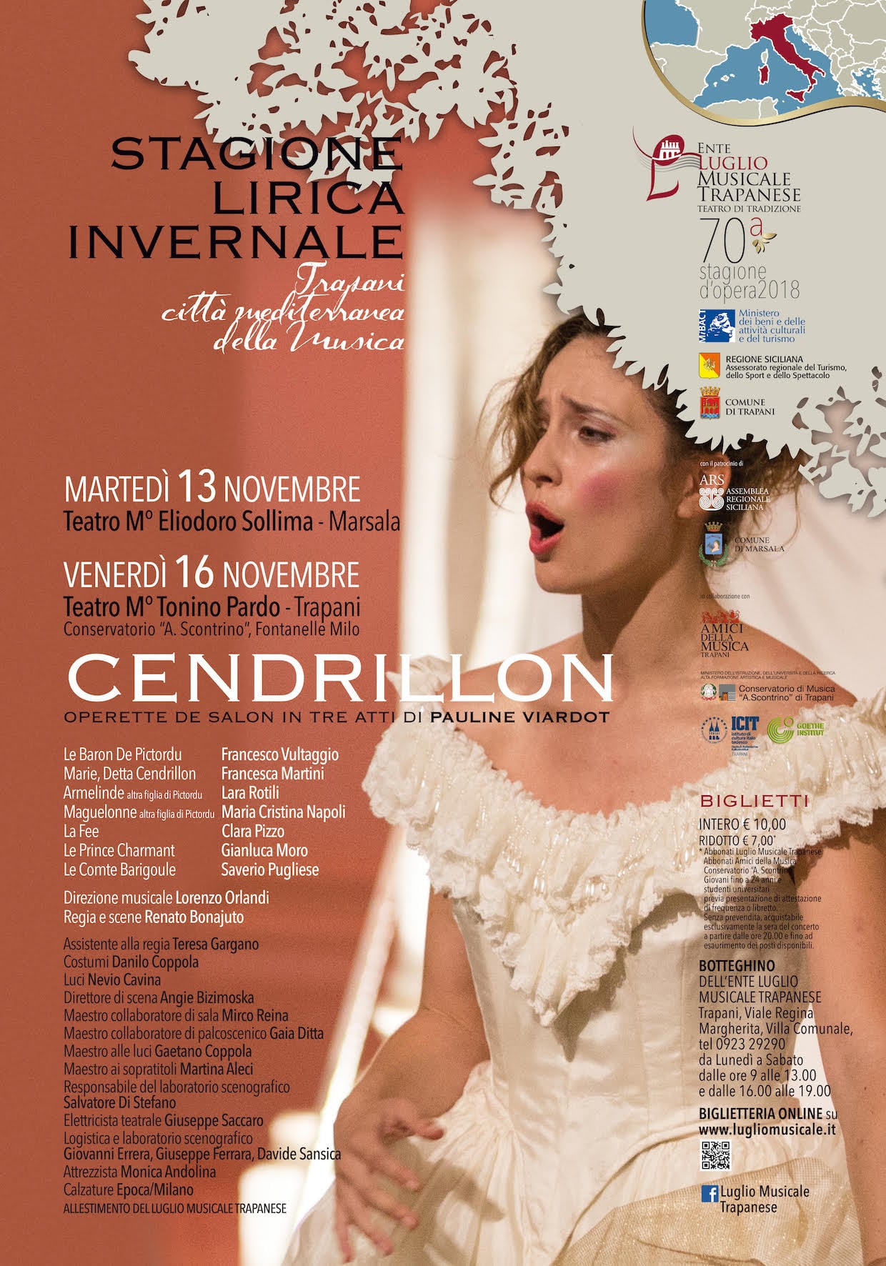 TRAPANI: Cendrillon di Paulin Viardot, una fiaba eterna - 13 e 16 novembre 2018
